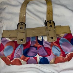 COPY - COACH  F13798 Soho Pleated Scarf Print purse bag (PU900